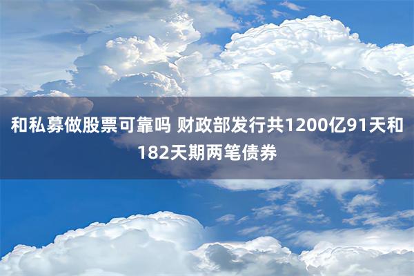 和私募做股票可靠吗 财政部发行共1200亿91天和182天期两笔债券