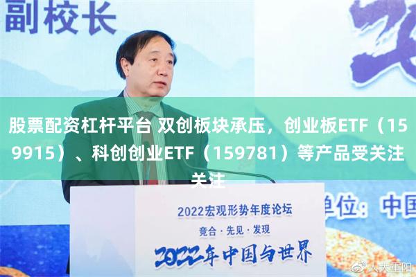 股票配资杠杆平台 双创板块承压，创业板ETF（159915）、科创创业ETF（159781）等产品受关注